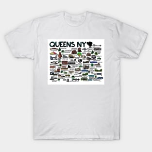 Queens NY Map T-Shirt